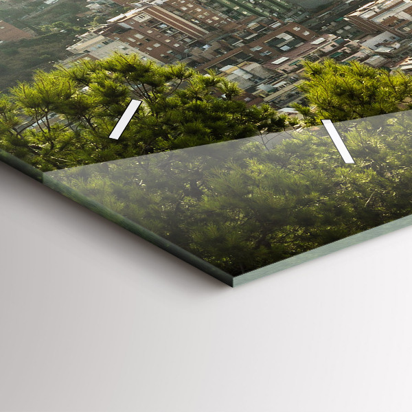 Zegar poziomy Barcelona widok Montjuic