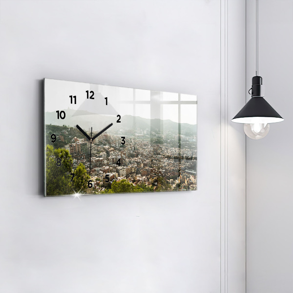 Zegar poziomy Barcelona widok Montjuic