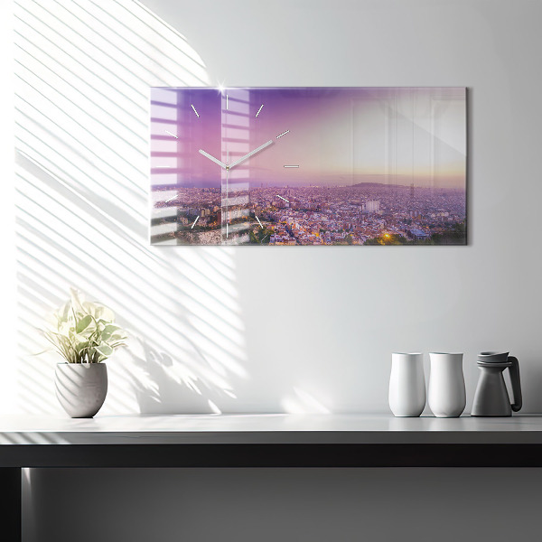 Zegar szklany poziomy Barcelona Bunkers El Carmel