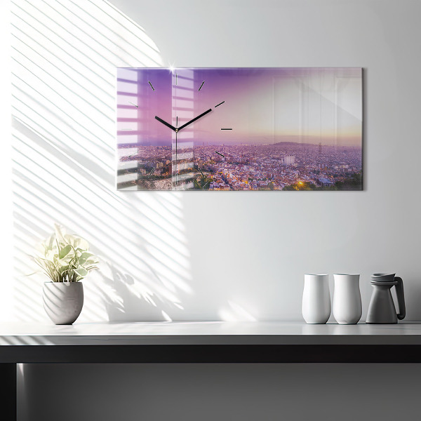 Zegar szklany poziomy Barcelona Bunkers El Carmel