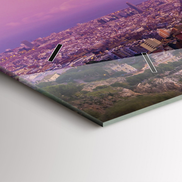 Zegar szklany poziomy Barcelona Bunkers El Carmel