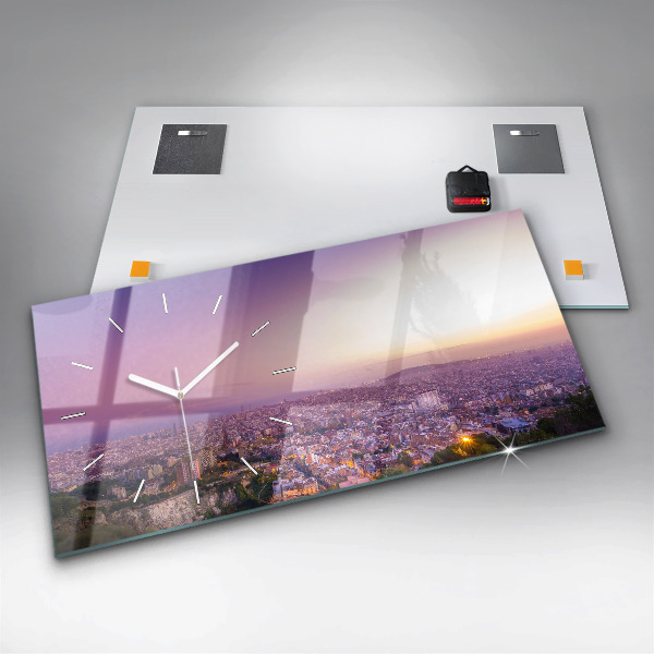 Zegar szklany poziomy Barcelona Bunkers El Carmel