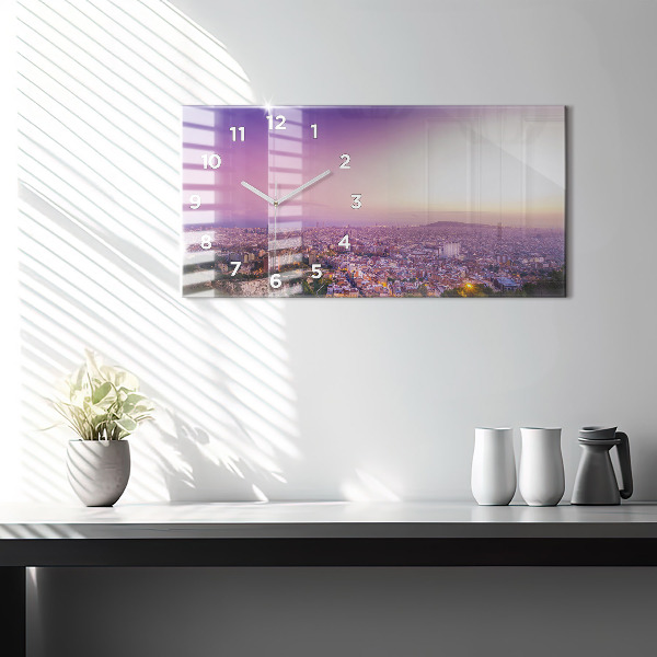 Zegar szklany poziomy Barcelona Bunkers El Carmel