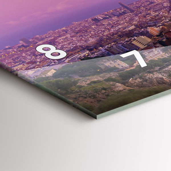 Zegar szklany poziomy Barcelona Bunkers El Carmel