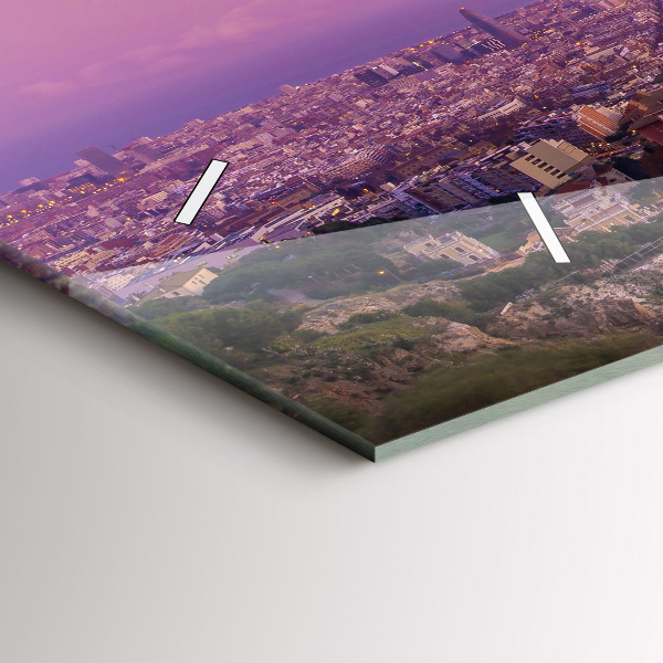 Zegar szklany poziomy Barcelona Bunkers El Carmel