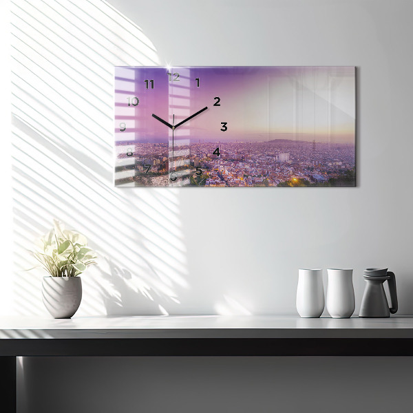 Zegar szklany poziomy Barcelona Bunkers El Carmel