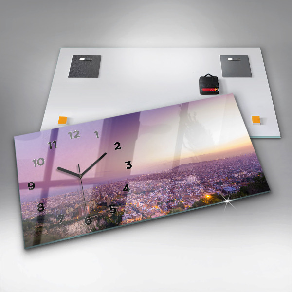 Zegar szklany poziomy Barcelona Bunkers El Carmel