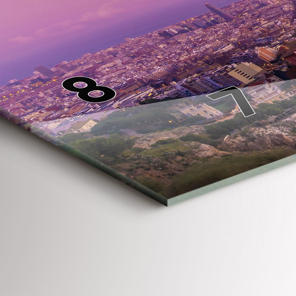 Zegar szklany poziomy Barcelona Bunkers El Carmel