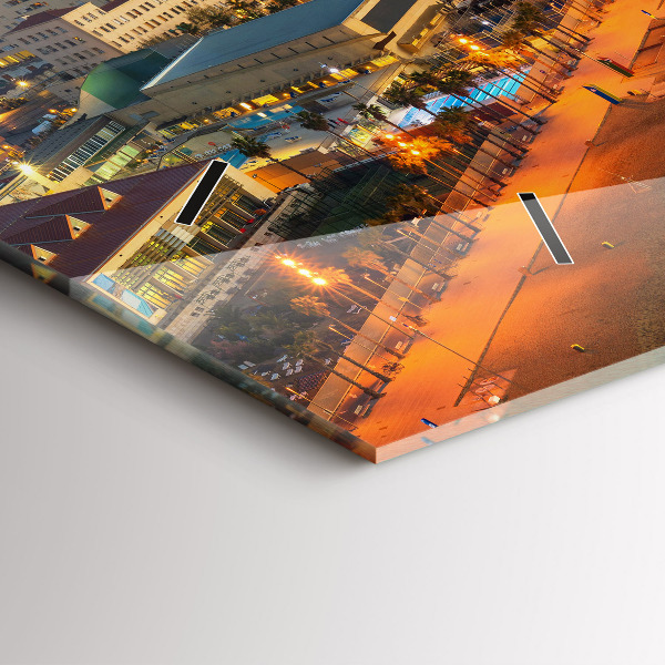 Zegar szklany poziomy Plaża w Barcelonie