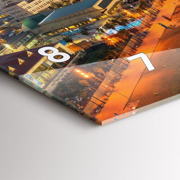 Zegar szklany poziomy Plaża w Barcelonie