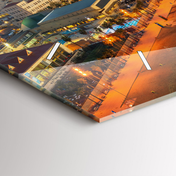 Zegar szklany poziomy Plaża w Barcelonie