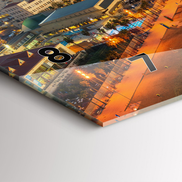 Zegar szklany poziomy Plaża w Barcelonie