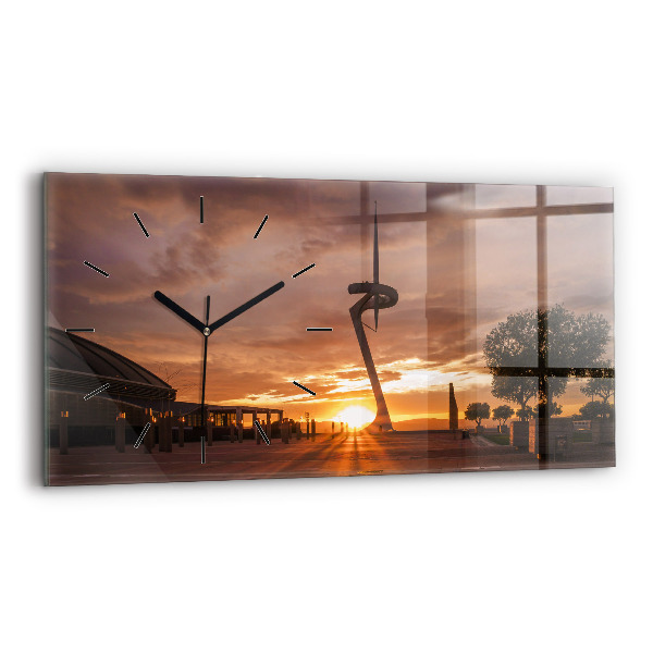 Zegar szklany poziomy Barcelona Park Olimpijski
