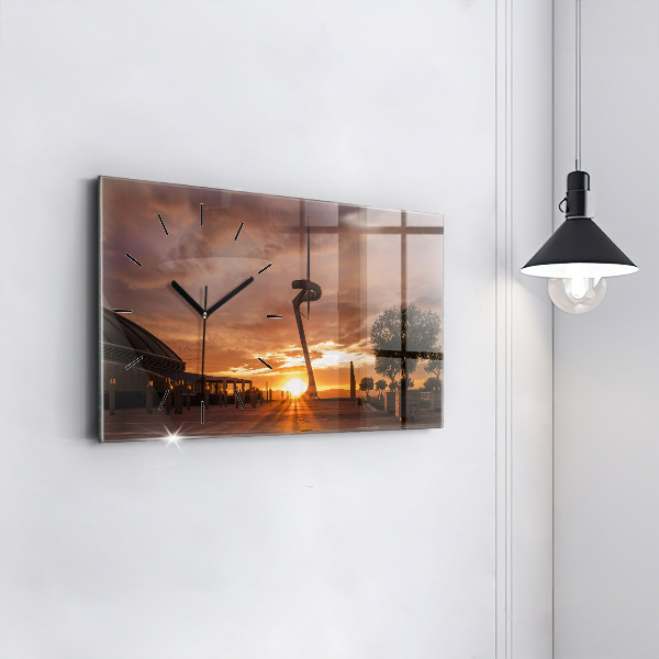 Zegar szklany poziomy Barcelona Park Olimpijski