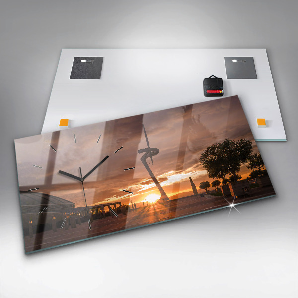 Zegar szklany poziomy Barcelona Park Olimpijski