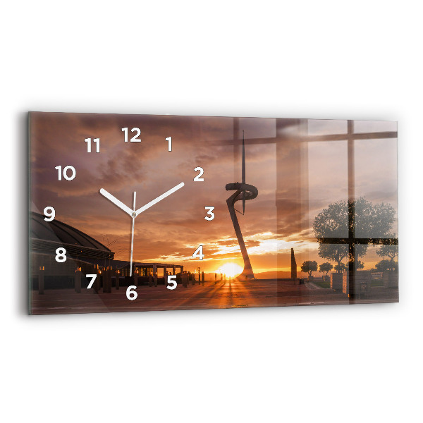 Zegar szklany poziomy Barcelona Park Olimpijski