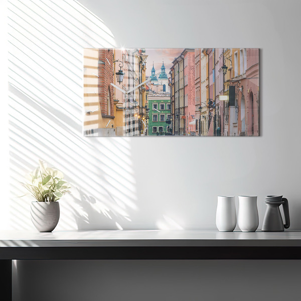 Zegar szklany poziomy Stare miasto w Warszawie