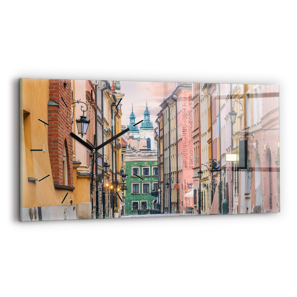 Zegar szklany poziomy Stare miasto w Warszawie