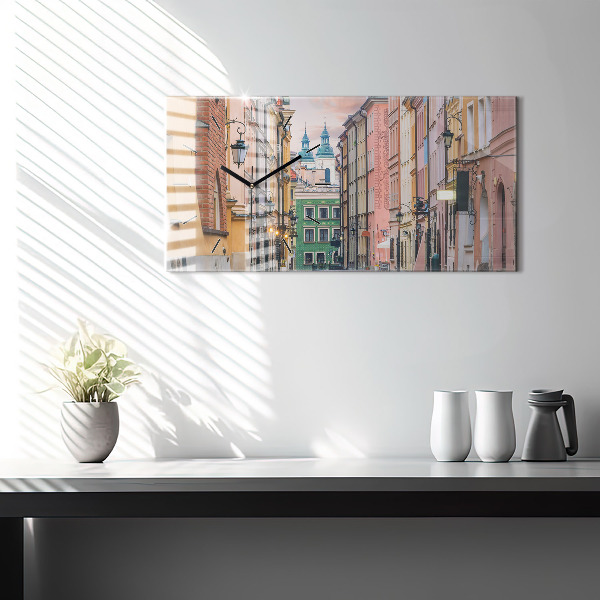 Zegar szklany poziomy Stare miasto w Warszawie