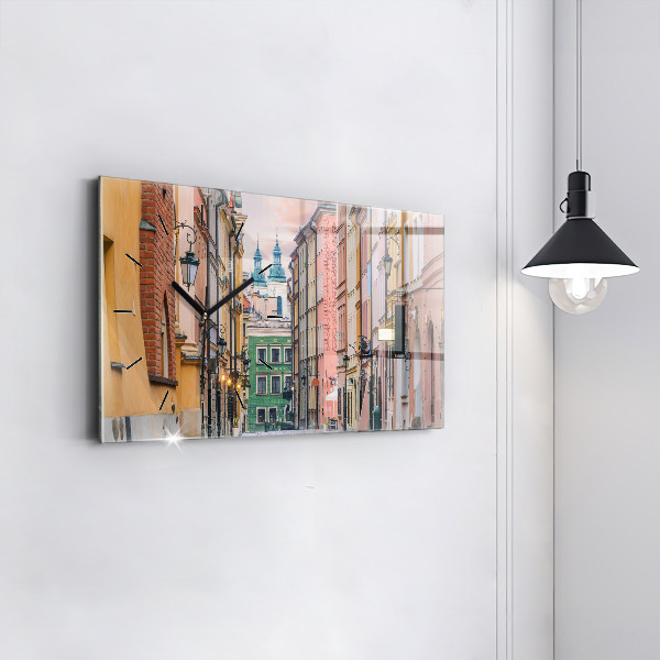 Zegar szklany poziomy Stare miasto w Warszawie