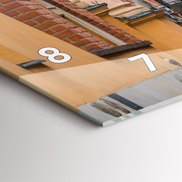 Zegar szklany poziomy Stare miasto w Warszawie