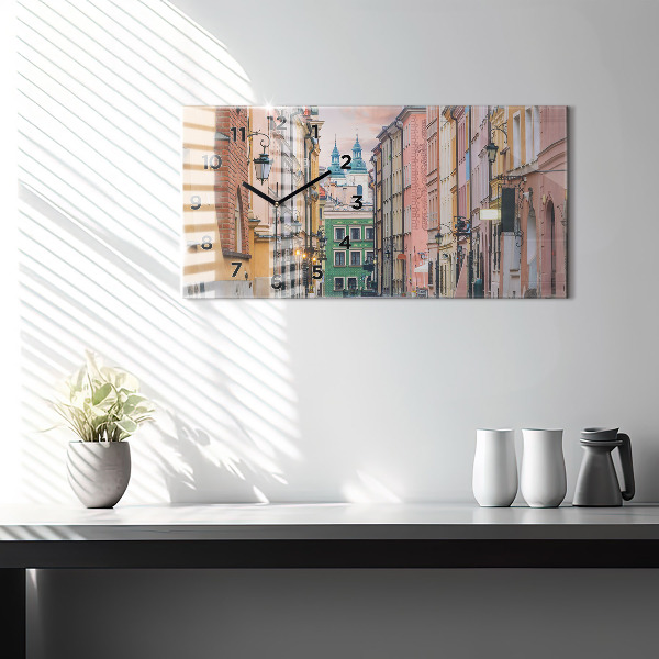 Zegar szklany poziomy Stare miasto w Warszawie