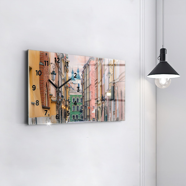 Zegar szklany poziomy Stare miasto w Warszawie