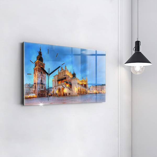 Zegar ścienny poziomy Rynek Główny w Krakowie