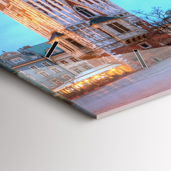 Zegar ścienny poziomy Rynek Główny w Krakowie