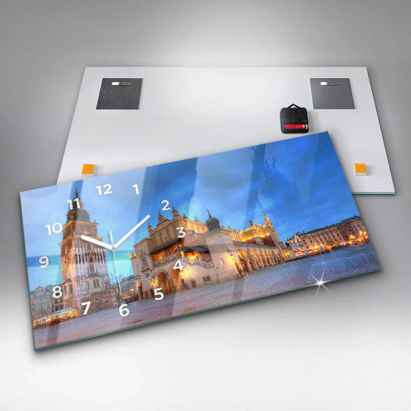 Zegar ścienny poziomy Rynek Główny w Krakowie