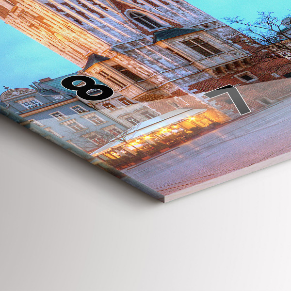 Zegar ścienny poziomy Rynek Główny w Krakowie