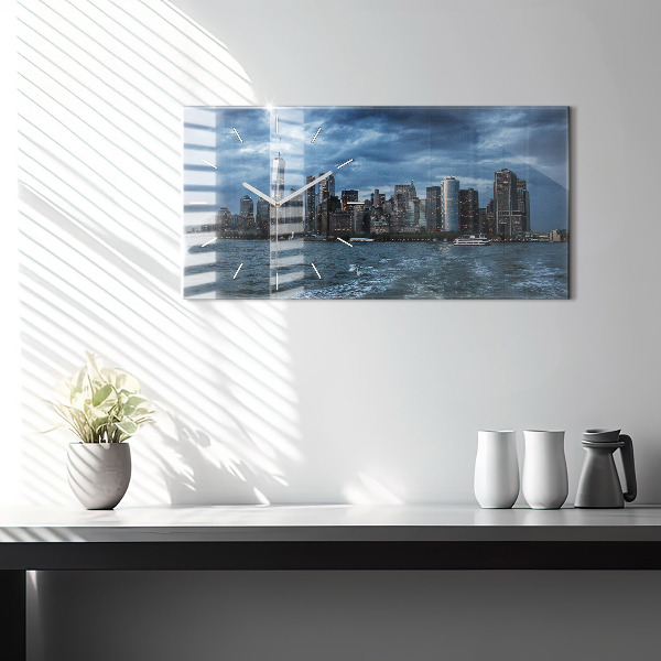 Zegar poziomy Panorama miasta Nowy Jork