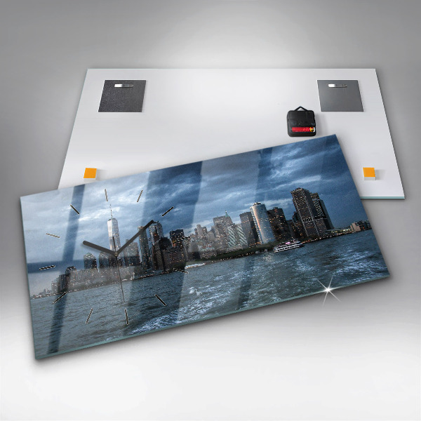 Zegar poziomy Panorama miasta Nowy Jork