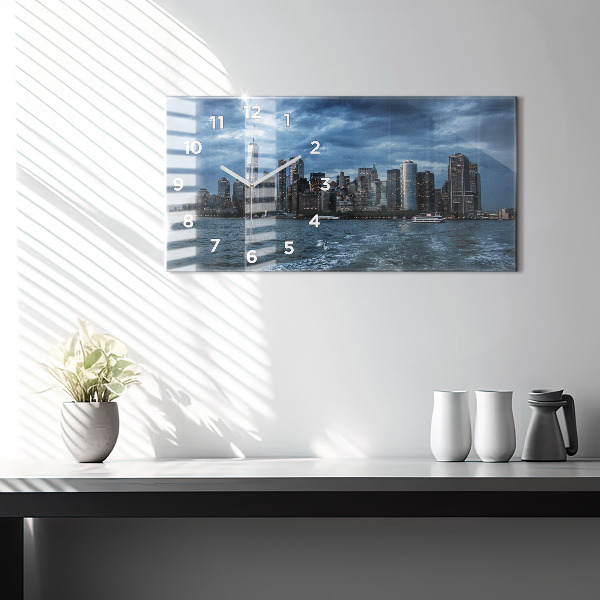 Zegar poziomy Panorama miasta Nowy Jork