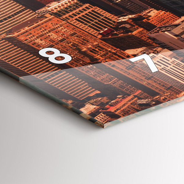 Zegar poziomy Panorama miasta zachód