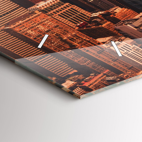 Zegar poziomy Panorama miasta zachód