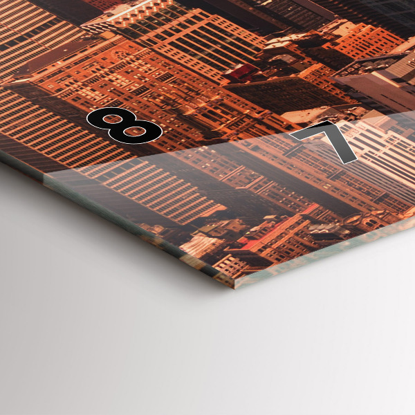 Zegar poziomy Panorama miasta zachód