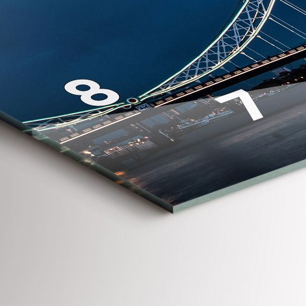 Zegar poziomy Tower Bridge Londyn nocą