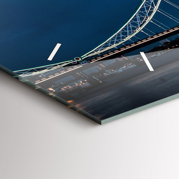 Zegar poziomy Tower Bridge Londyn nocą