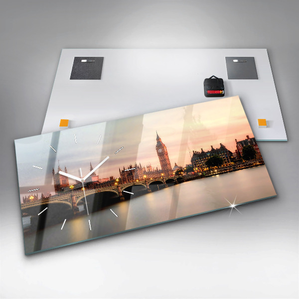 Zegar poziomy Big Ben panorama Londynu