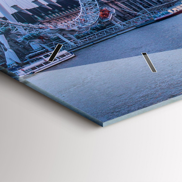 Zegar poziomy London Eye panorama miasta