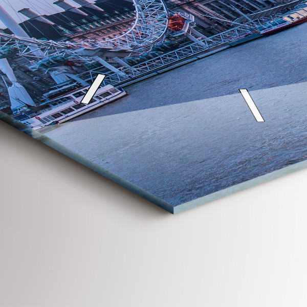 Zegar poziomy London Eye panorama miasta