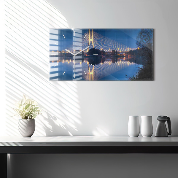 Zegar ścienny poziomy Most Rędziński Wrocław