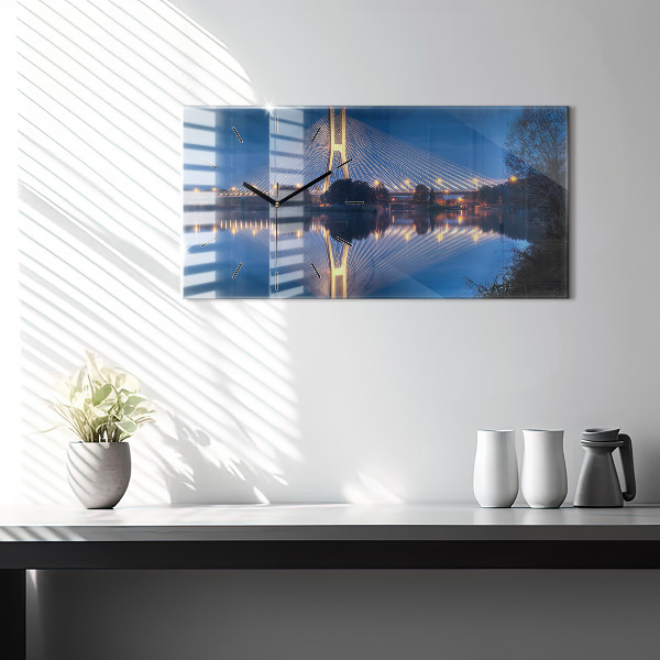 Zegar ścienny poziomy Most Rędziński Wrocław