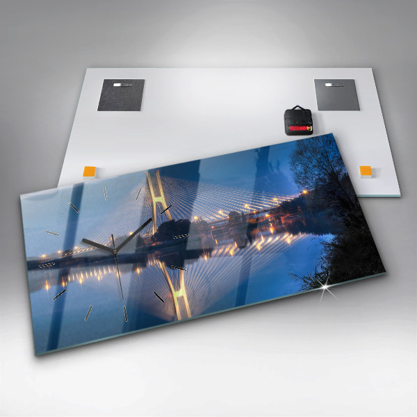 Zegar ścienny poziomy Most Rędziński Wrocław