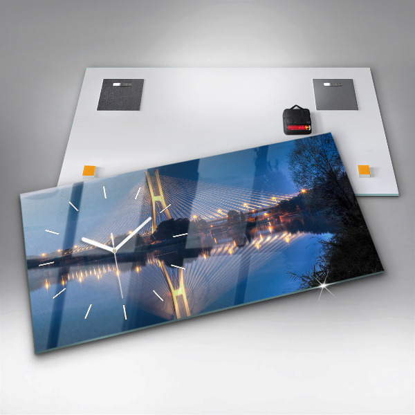 Zegar ścienny poziomy Most Rędziński Wrocław