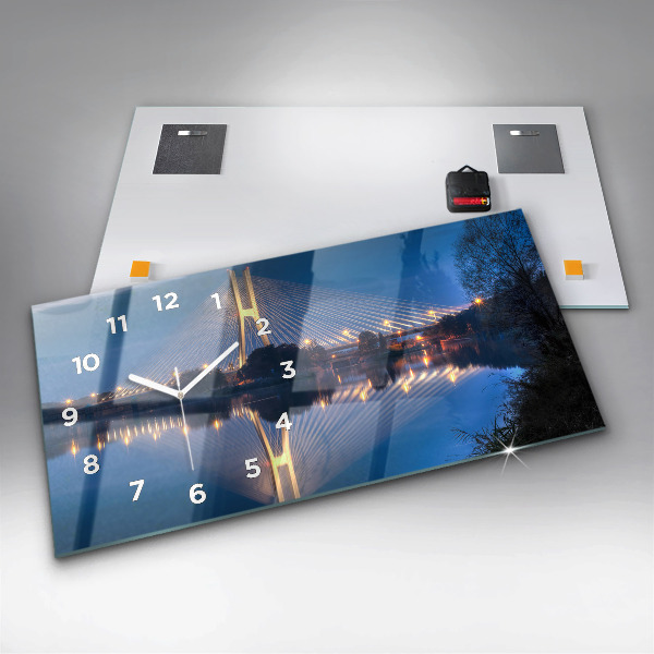 Zegar ścienny poziomy Most Rędziński Wrocław