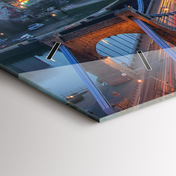 Zegar ścienny poziomy Wrocław z drona