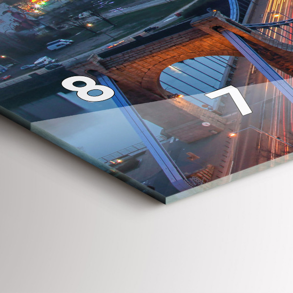 Zegar ścienny poziomy Wrocław z drona