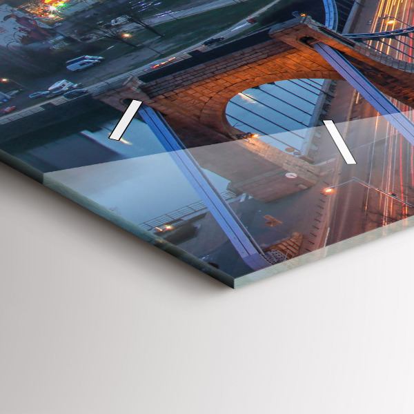 Zegar ścienny poziomy Wrocław z drona